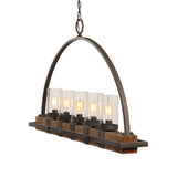 Lighting Atwood 5 Light Rustic Linear Chandelier