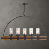 Lighting Atwood 5 Light Rustic Linear Chandelier