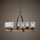 Lighting Atwood 8 Light Wagon Wheel Pendant