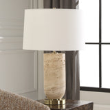 Lighting Aubrey Travertine Table Lamp