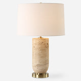 Lighting Aubrey Travertine Table Lamp