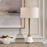 Lighting Avola White Marble Table Lamp