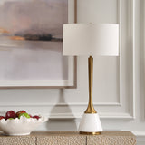 Lighting Avola White Marble Table Lamp