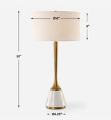 Lighting Avola White Marble Table Lamp