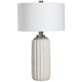 Lighting Azariah White Crackle Table Lamp