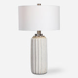 Lighting Azariah White Crackle Table Lamp