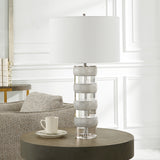 Lighting Band Together Crystal & Wood Table Lamp