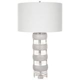 Lighting Band Together Crystal & Wood Table Lamp