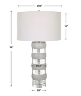 Lighting Band Together Crystal & Wood Table Lamp