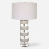 Lighting Band Together Crystal & Wood Table Lamp