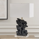 Lighting Basalt Black Stone Table Lamp