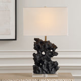 Lighting Basalt Black Stone Table Lamp