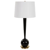 Lighting Brielle Polished Black Table Lamp