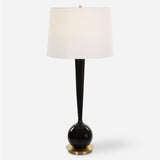 Lighting Brielle Polished Black Table Lamp