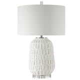 Lighting Caelina Textured White Table Lamp