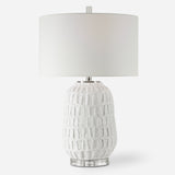 Lighting Caelina Textured White Table Lamp