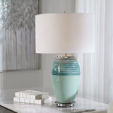 Lighting Caicos Teal Table Lamp