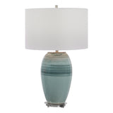 Lighting Caicos Teal Table Lamp