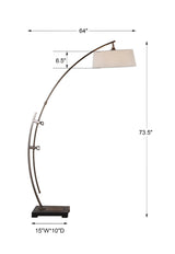 Lighting Calogero Bronze Arc Floor Lamp