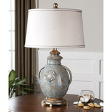 Lighting Cancello Blue Glaze Lamp