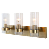 Lighting Cardiff Antique Brass 3 Light Vanity