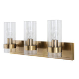 Lighting Cardiff Antique Brass 3 Light Vanity