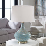 Lighting Celinda Blue Gray Glass Lamp