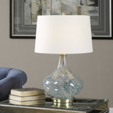 Lighting Celinda Blue Gray Glass Lamp