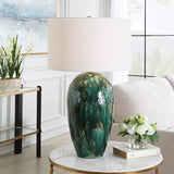 Lighting Ceralene Green Table Lamp