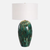 Lighting Ceralene Green Table Lamp