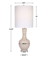 Lighting Chalice Striped Table Lamp