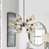 Chet 12 Light Sputnik Chandelier // Brushed Brass