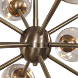 Chet 12 Light Sputnik Chandelier // Brushed Brass