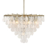 Goccia 8 Light Seeded Glass Pendant // Antique Silver