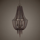 Lezzeno Chain Mail 3 Light Pendant Chandelier // Oil Rubbed Bronze