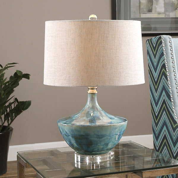 Lighting Chasida Blue Ceramic Lamp