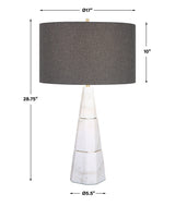 Lighting Citadel White Marble Table Lamp