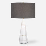 Lighting Citadel White Marble Table Lamp
