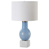 Lighting Clear Sky Blue Glass Table Lamp