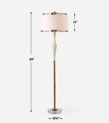 Lighting Colette White Stone Floor Lamp