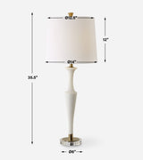 Lighting Colette White Stone Table Lamp