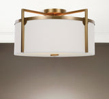 Lighting Colfax Brass 3 Light Semi Flush