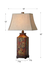 Lighting Colorful Flowers Table Lamp