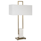 Lighting Column White Marble Table Lamp