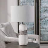 Lighting Comanche White Crackle Table Lamp