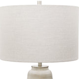 Lighting Comanche White Crackle Table Lamp