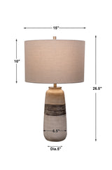Lighting Comanche White Crackle Table Lamp