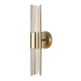 Lighting Cret 2 Light LED Brass Sconce