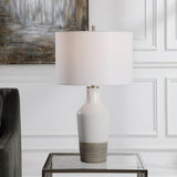 Lighting Dakota White Crackle Table Lamp