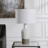 Lighting Dakota White Crackle Table Lamp